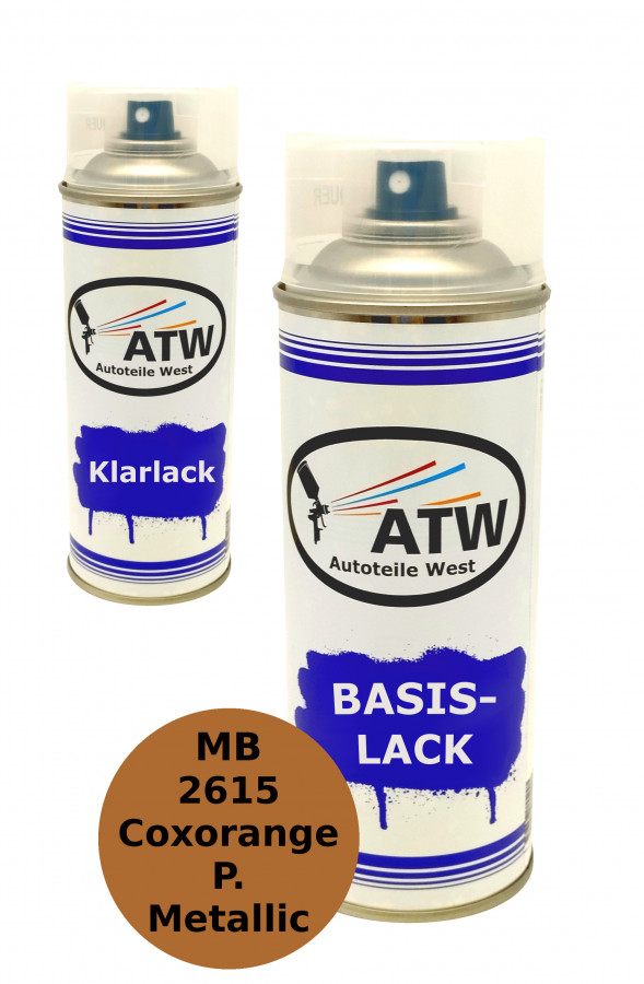 Autolack für Mercedes Benz 2615 Coxorange P. Metallic 2C +400ml Klarlack Set